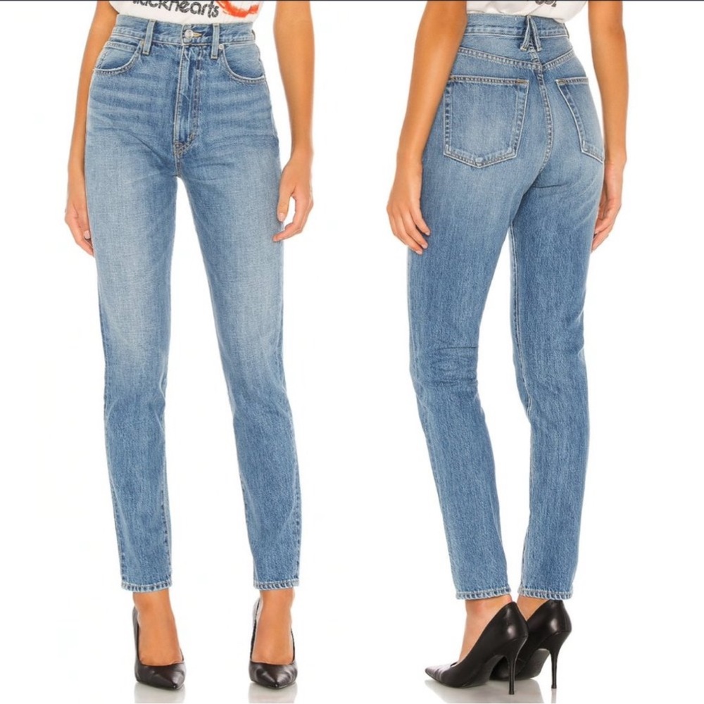 SLVRLAKE Beatnik High Rise Slim Straight Jeans Love Matters Size 27
